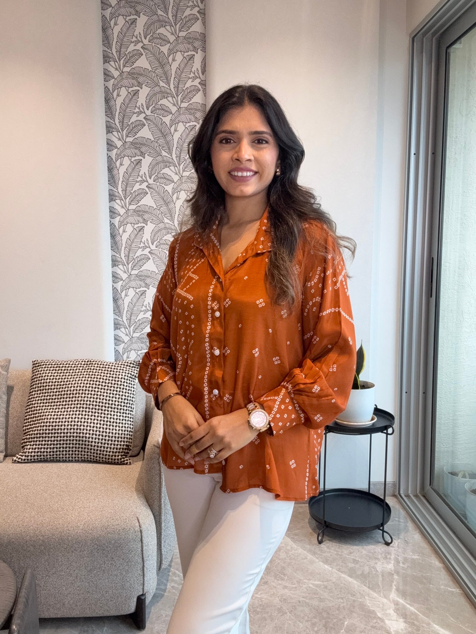 Bandhani Print-Rust