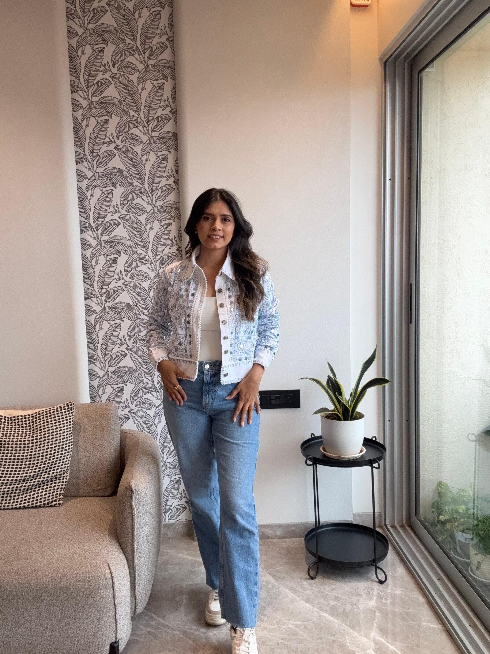 Handcrafted Beaded Jackets-White