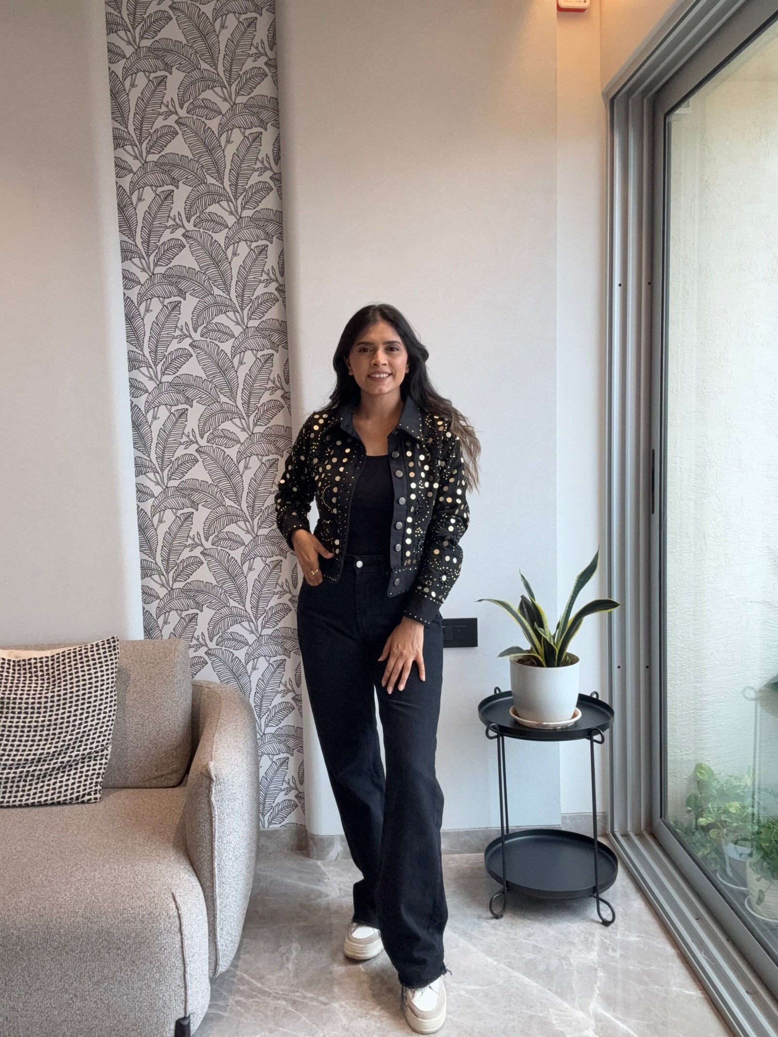Handcrafted Beaded Jackets-Black